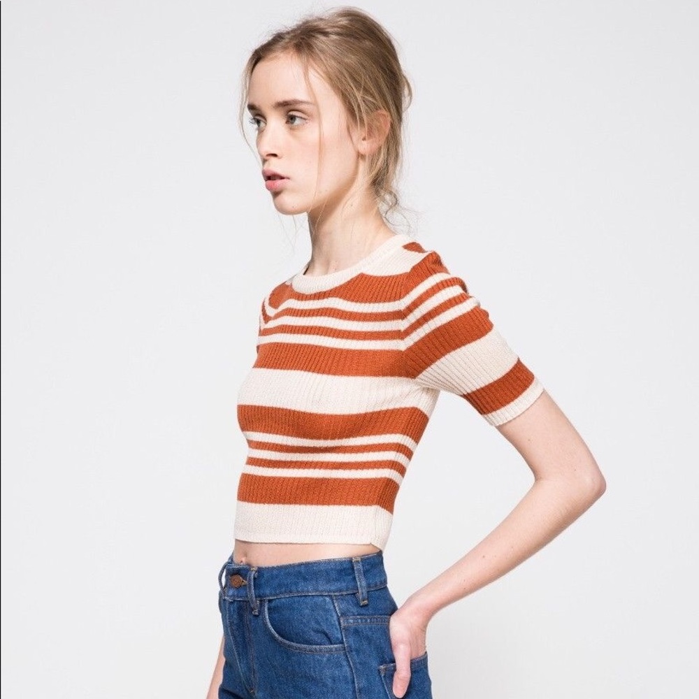 Striped Crop Sweater - Need Supply - Picture 2 of 5